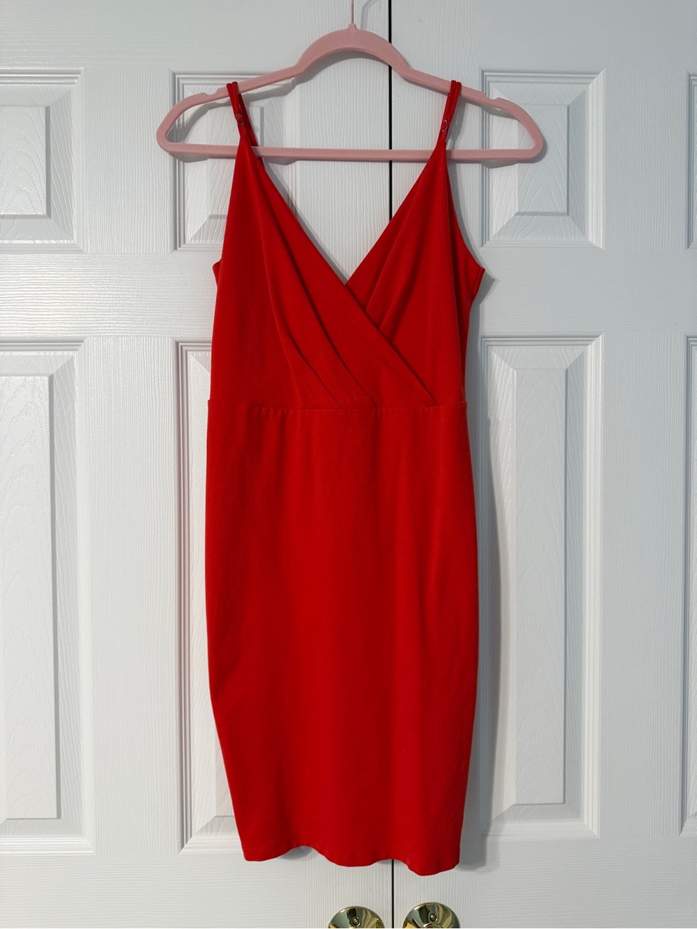 Lulu's Red Sleeveless V-Neck Mini Dress